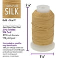 thumbnail image 4 of The Beadsmith Pure Silk Cord – Gold, Size FF (0.381 mm), 115 Yards (345 ft), 1/2 oz Spool, 4 of 8
