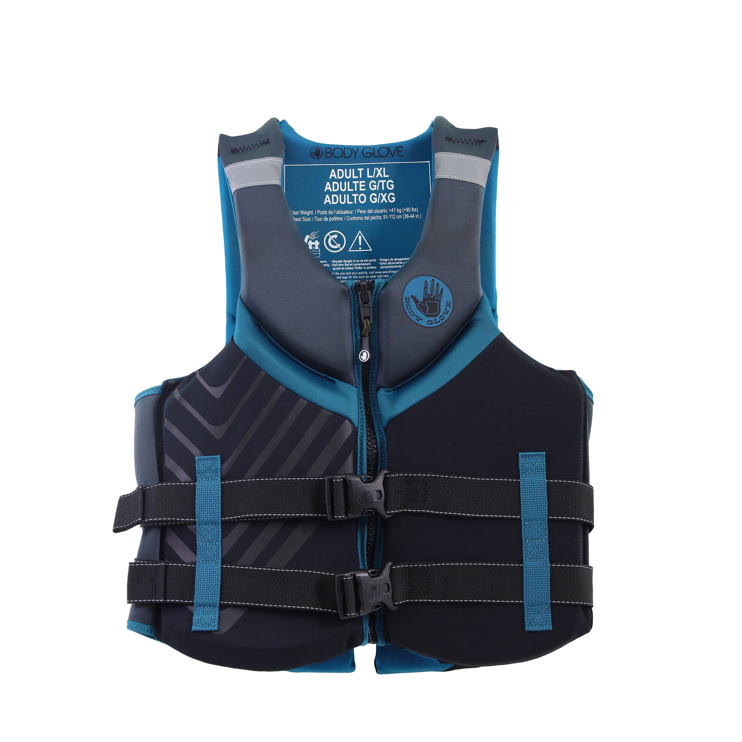 (2 pack) Body Glove Men's Adult Neoprene PFD Life Jacket and Vest, Dual Size L/XL, Blue