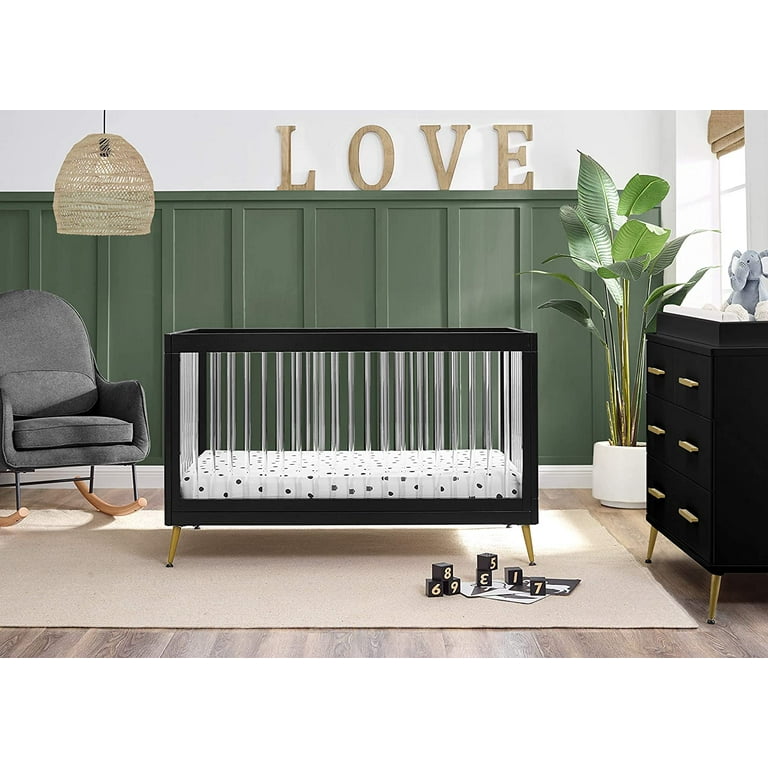 Black crib top and dresser set