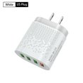 thumbnail image 1 of Cargador de viaje para teléfono Adaptador de carga rápida de 4 puertos Adaptador de corriente USB para teléfono de mesa 5V 3A, Blanco, Enchufe de EE. UU. Advancent EL000302-04, 1 of 2