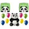 PANDA Pandemonium Jungle Zoo Happy Birthday Party Full Mylar Latex Balloons Set