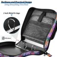 thumbnail image 4 of FORMRS Zipper Binder with Shoulder Strap 2-inch Ring 500 Sheet Capacity File Bag, Light Purple Flowers, 4 of 5