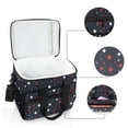 thumbnail image 6 of FORMRS Insulated Cooler Bag 24 Cans Capacity Soft Leakproof Lunch Box with Side Pockets, Blue Stars Pattern, 6 of 7