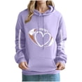 thumbnail image 4 of Turilly Hoodies for Women Daily Hooded Sweatshirt Long Sleeve Casual Pocket Pullover Shirt Blouse, 4 of 4