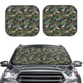thumbnail image 2 of Saiise Flamingos And Palm Leaves for Foldable Car Sun Shades (2-Pack) Offer Sun Protection with an Easy-fold Design for Convenient Windshield Shading-Small, 2 of 6