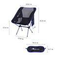 thumbnail image 6 of Moon Lence Lightweight Folding Camping Chairs with Carrying Bag Ultralight Hunting Chair for Outdoor Camping, Blue, 6 of 10