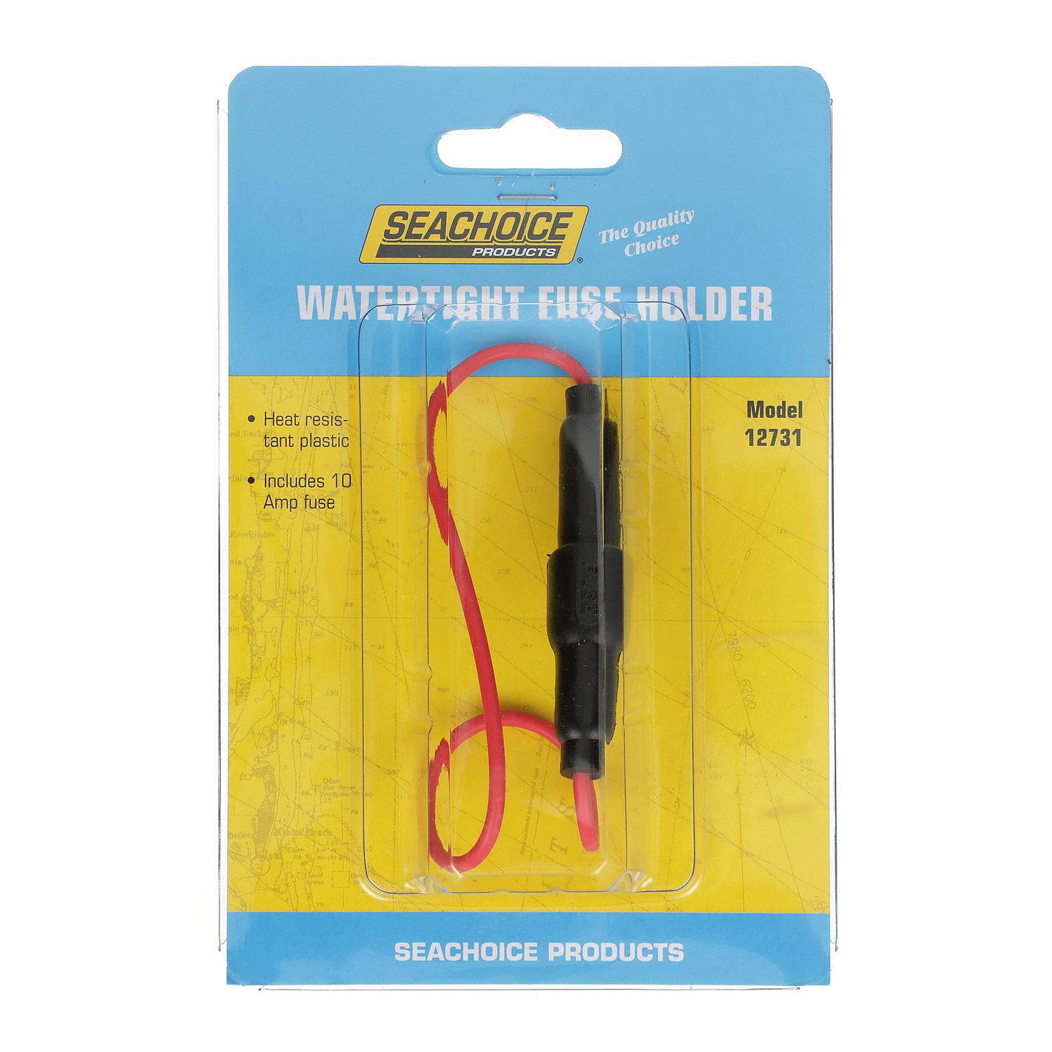 Seachoice 12731 Watertight In-Line Fuse Holder (Fuse Included)