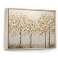 thumbnail image 2 of Designart "Tranquil Beige Trees" Landscape Trees Floater Framed Canvas Wall Art, 2 of 5