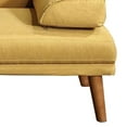 thumbnail image 4 of Benzara Gina Adjustable Fabric Futon Sofa Bed with Tapered Legs in Yellow, 4 of 6