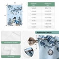 thumbnail image 6 of Blue Christmas Tie Up Curtains for Windows, Adjustable Balloon Window Shades, Snowman Xmas Tree Balls Snowflake Kitchen Window Treatments Farmhouse Short Curtains with Rod Pocket 42"x45", 6 of 8
