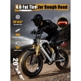 thumbnail image 7 of ESKUTE V200 Electric Bike for Adults, Dirt E-Bike with 29MPH 48V20.8Ah Battery 80 Miles,20"x4.0 Fat Tire, NFC Unlock, 7-Speed Dual Suspension, Streamlined Frame, White, UL2849, 7 of 7