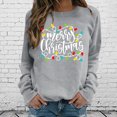 thumbnail image 1 of Pntutb Navidad moda mujer Casual manga larga cuello redondo impreso señoras sudadera tops Pntutb Pntutb-4405, 1 of 4