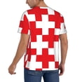 thumbnail image 2 of Hirioo Red Cross 1 for Men's Baseball T-shirt Shirts Short Sleeve Casual Summer Button Stretch T Shirts,Size S-4XL-4X-Large, 2 of 7