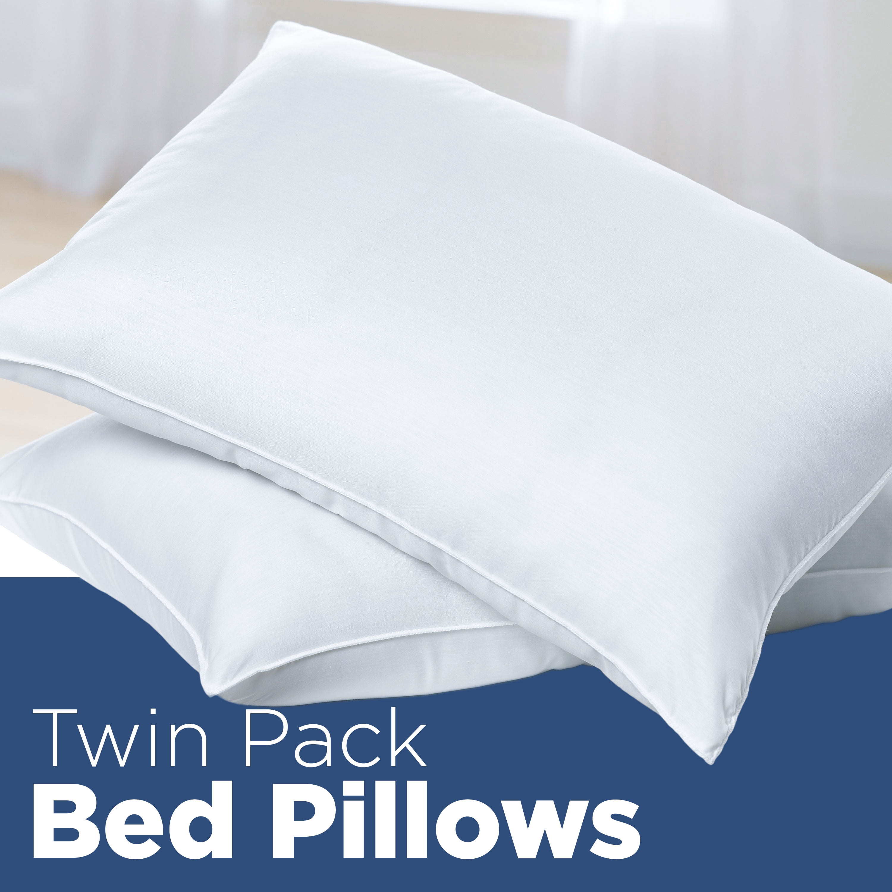 Martex 2-Pack Down Alternative White Bed Pillows, Standard – All Sleep Positions