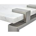 thumbnail image 3 of Bowery Hill Contemporary Rectangular Marble Accent Table in White, 3 of 4
