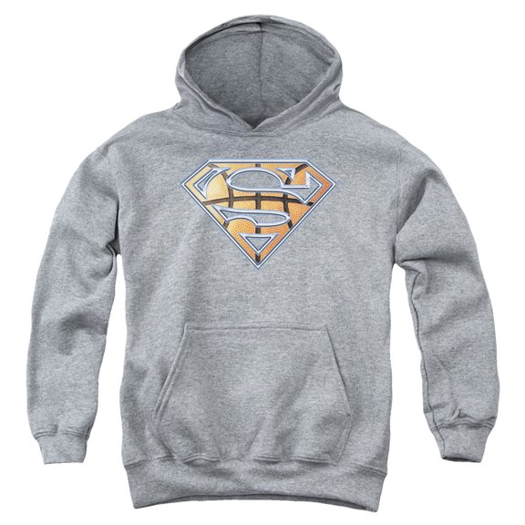 Superman - Basketball Shield - Youth Hooded Sweatshirt - Medium