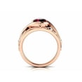 thumbnail image 4 of HeartsAndYou 2ct Natural Garnet & Diamond Leaf Vine Solitaire Accent Ring 14k SOLID Rose Gold, 4 of 9