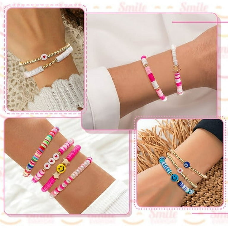 Preppy pink star bracelet
