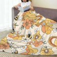 thumbnail image 6 of Sikiie Groovy Floral Ultra-Soft Micro flannel Blanket Luxury All Seasons Warm Blanket for Bedding Sofa and Travel (4 sizes)-40"x30", 6 of 7