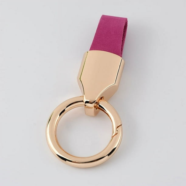 LLavero de coche de piel de vaca esmerilada, sencillo, ligero, de lujo, para colgar en la cintura, llavero de cuero para mujer, pequeño colgante antipérdida