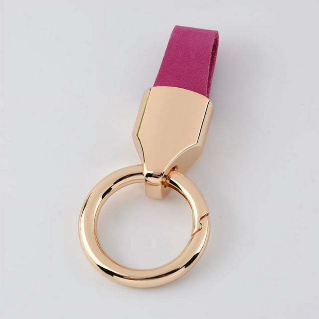LLavero de coche de piel de vaca esmerilada, sencillo, ligero, de lujo, para colgar en la cintura, llavero de cuero para mujer, pequeño colgante antipérdida