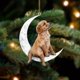 thumbnail image 1 of 1pc, Christmas Decoration Christmas Tree Pendant, Moon Dog Car Rearview Mirror Bag Pendant, New Year Gift Scene Decor, Room Decor, Home Decor, Window Decor Pendant, Holiday Party Decor (With Rope), 1 of 5