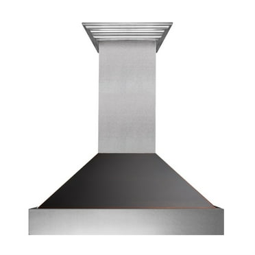 36" DuraSnow Stainless Steel Range Hood with Oil Rubbed Bronze Shell (8654ORB-36)