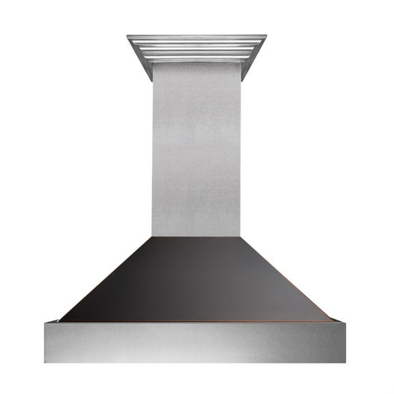 30" DuraSnow Stainless Steel Range Hood with Oil Rubbed Bronze Shell (8654ORB-30)
