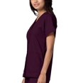 thumbnail image 4 of Adar Universal Double Pocket Snap Front Top (Available in 39 colors) - 604 - Eggplant - XS, 4 of 8