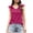 Pink, variant on QLEICOM Womens Ruffle Sleeve Tank Tops Vneck Loose Fit Tunic Side Split Tshirt Casual Blouses Basic Cami Top Slim Vest Blouse Black L, US Size 8