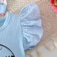 thumbnail image 5 of Yindaity 24 Months Girls Clothes Baby Short Sleeve Bodysuit Cotton One-Piece Baby Clothes Sky Blue,12-18 Months, 5 of 5