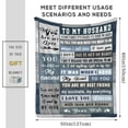thumbnail image 4 of Gifts for Husband Fathers Day Blanket from Wife - Wedding Anniversary Christmas Birthday Gift for Husband - Ultra Soft Plush Throw Present Ideas for Him - 60"x50", 4 of 6