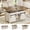 White and Brown, variant on Farmhouse Lift Top Coffee Table with Large Storage and Hidden Compartment, Multi-Function Convertible Coffee Table for Living Room