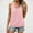 2025-Pink, variant on Frostluinai Summer Tank Tops for Women Scoop Neck Pleated Eyelet Embroidery Tanks Double Spaghetti Strap Camisoles Solid Banded Bottom Camis