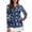 Blue Rose Butterfly, variant on Uorisanigo Easter Bunny Women's Long Sleeve Golf Shirt Size M Fashionable Quarter Zip Colorful Moisture Wicking Casual Tennis Activewear Soft Quarter Zip Pullover