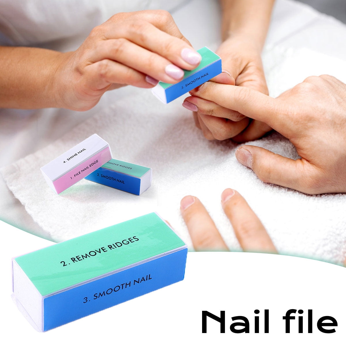 Nail Files Block Sanding Buffer,MTOP Professional Manicure 4 Sided Way Nail  File -4pcs: Buy Online at Best Price in Egypt - Souq is now Amazon.eg