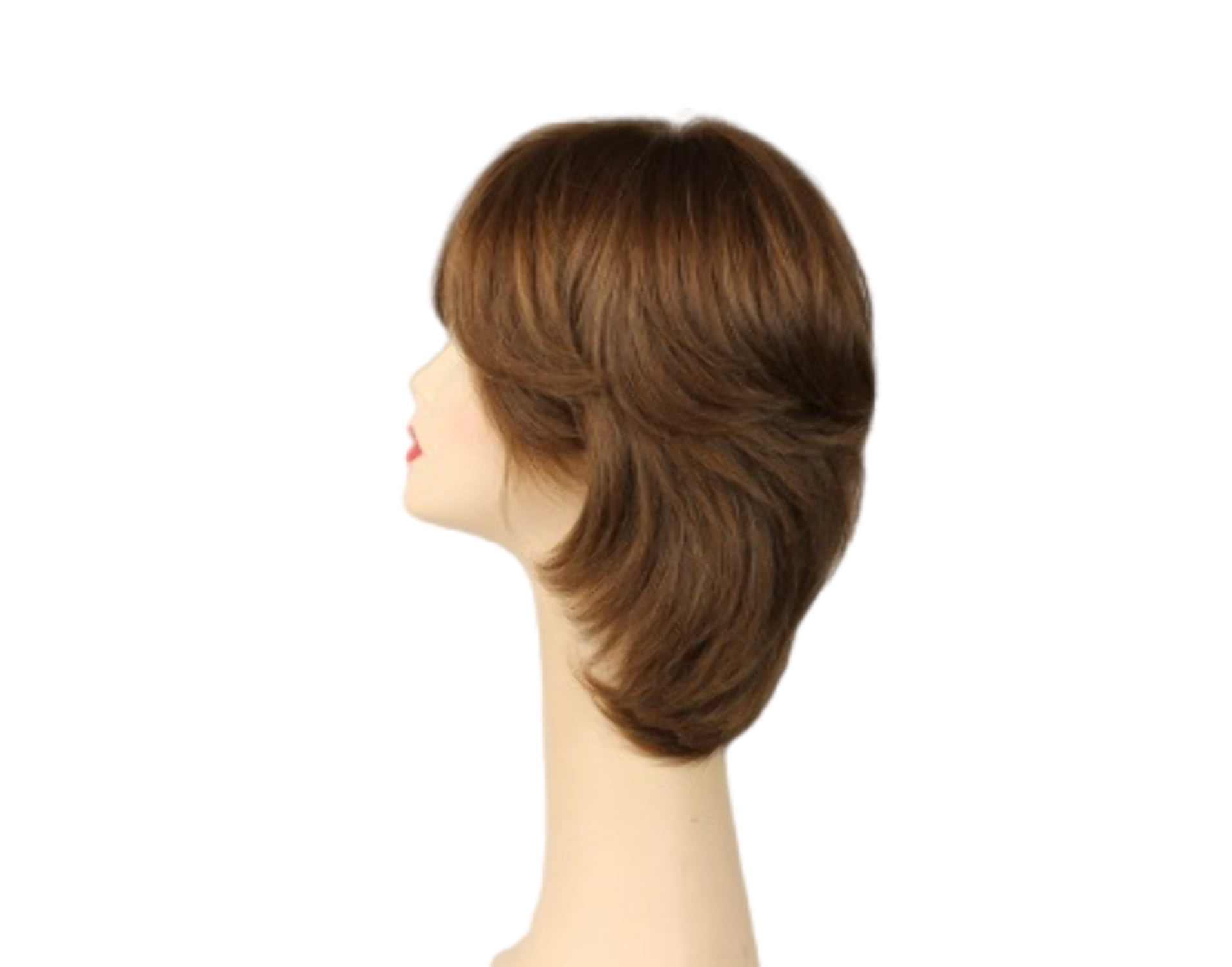 European Human Hair Freeda Wig Regina Light Brown With Blonde Highlights Multi Skin Top Size L