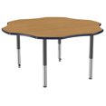thumbnail image 4 of ECR4Kids 60in Flower Everyday T-Mold Adjustable Activity Table Oak/Navy/Black - Super Leg, 4 of 8