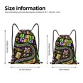 thumbnail image 2 of Fuzoiu Mardi Gras3 Print Drawstring Backpack for Gym, Travel, Yoga,Sports Sackpack String Bag for Women Men-Small, 2 of 6