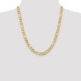thumbnail image 3 of Auriga Fine Jewelry 10K Yellow Gold 7.5 mm Flat Figaro Chain Necklace for Men 22", 3 of 6