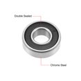 thumbnail image 2 of Uxcell Deep Groove Ball Bearing Double Sealed P6 Z1 Bearings Metal Silver Tone 2pcs 0.31''x0.75''x0.24'', 2 of 4