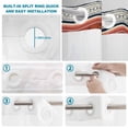 thumbnail image 3 of No Hook Shower Curtain with Built-in Rings - Vintage Boho Washable Waterproof Fabric Bathroom Curtains for Hotel,Rentals, 72X 96 Inch Extra Long , Orange Black Brown, 3 of 9