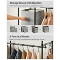thumbnail image 6 of Heavy Duty Clothes Rack with Shelves Garment Rack with 2 Gray Drawers, DIY Adjustable Clothing Storage Rack for Hanging Clothes, Freestanding Metal Wardrobe Rack, Max Load 500LBS, Black, 6 of 10
