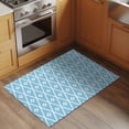 thumbnail image 3 of Minimalist Art Bathroom Rug Washable 2x3 Entryway Rug Non Slip Boho Abstract Floral Lattice Light Blue Front Door Mat Low Pile Indoor Doormat Throw Floor Carpet for Kitchen Bedroom Entrance, 3 of 9