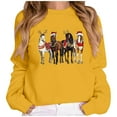 thumbnail image 2 of Funny Horses Christmas Sweatshirts for Women 2025 Long Sleeve Crewneck Cowgirl Holiday Graphic Sweatshirt Pullover Tops, 2 of 5