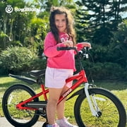 Royalbaby Boys Girls Kids Bike 14 In BMX Freestyle Black 2 Hand Brakes Bicycles with Training Wheels Child Bicycle