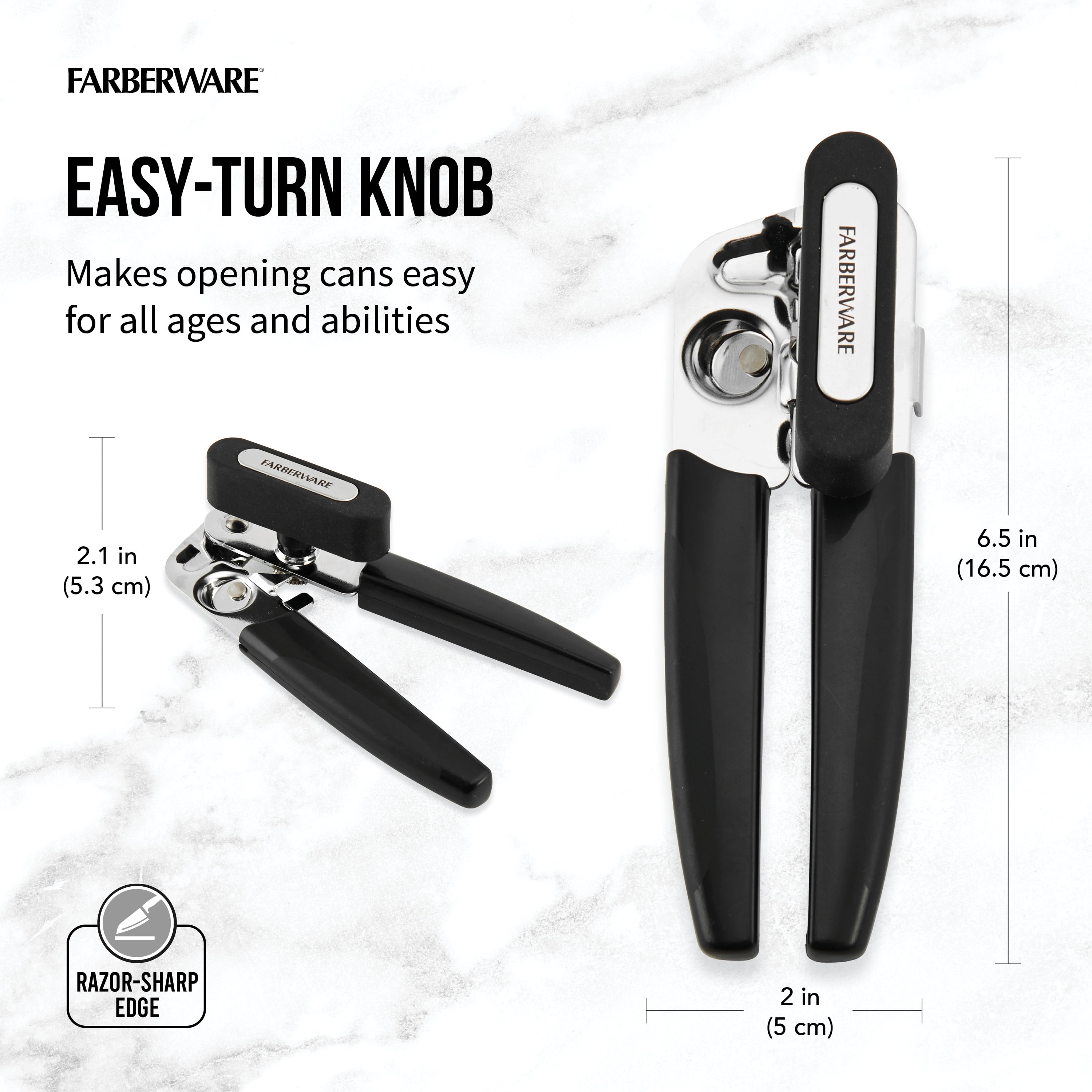 Farberware Pro Soft Knob and Handle Can Opener and Bottle Opener, Black -  Yahoo Shopping