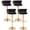 Black, variant on VECELO Bar Stools Set of 2, Modern Velvet Barstool with Woven Back & Footrest, 360° Swivel Adjustable Counter Height Bar Chairs for Kitchen Island Pub, Pink