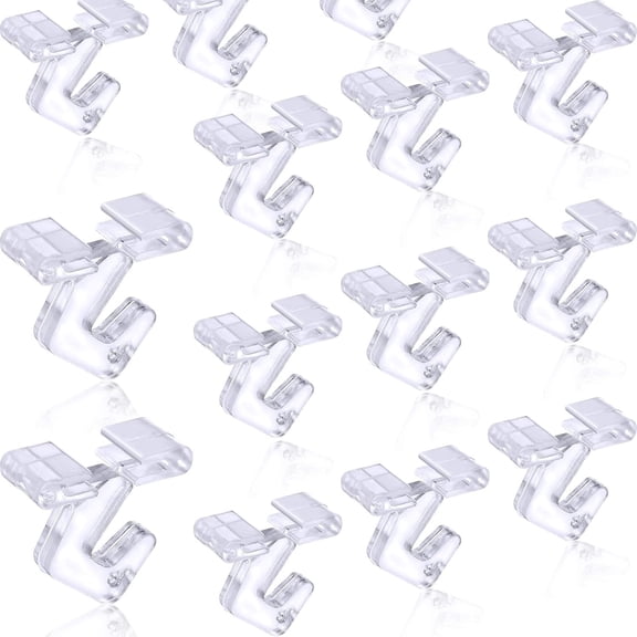 LQSEO 25 Pack Clear Drop Ceiling Hooks for Classroom Hanging Ceiling Tile Hanger Decoration for Stores Home Office Signs Plants Light Hooks Decorations Drop Ceiling Hooks