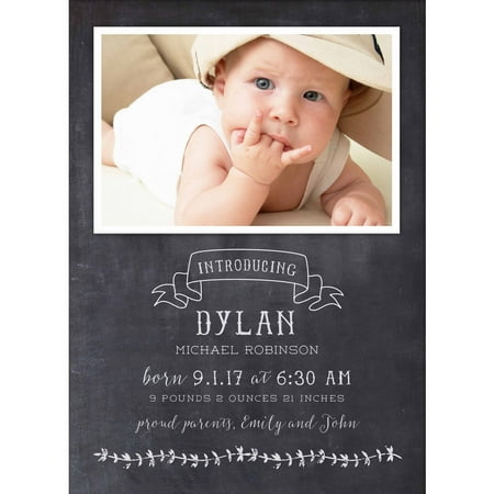 Rustic Baby Standard Baby Announcement